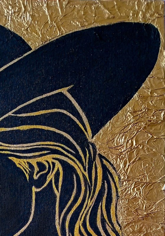 Woman in Shadow and Gold