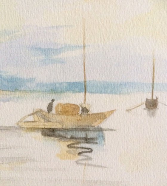 'Boat scene' (after Turner)