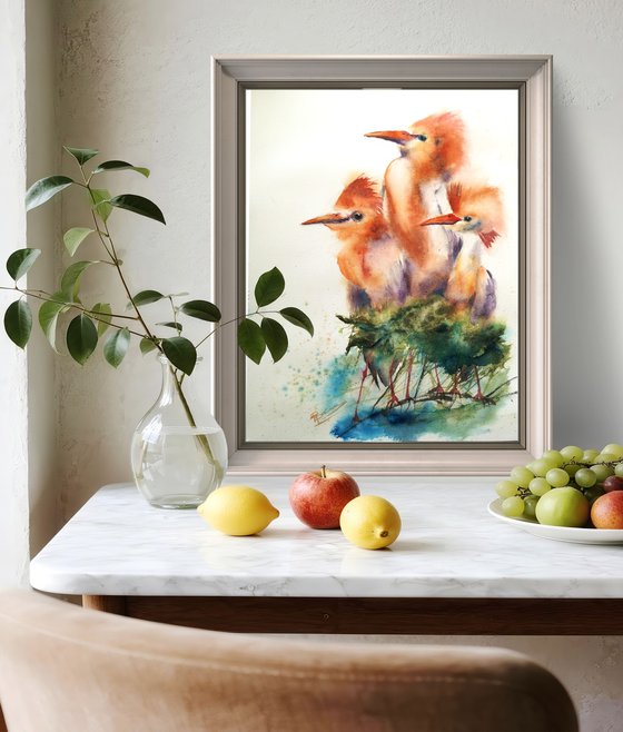 Feathered Trio