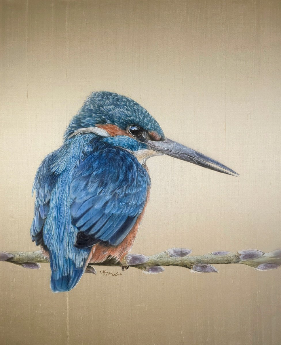 Photorealistic Animal Painting By Olga Belova, 20 X 26", Elegance In Stillness, Original Artwork