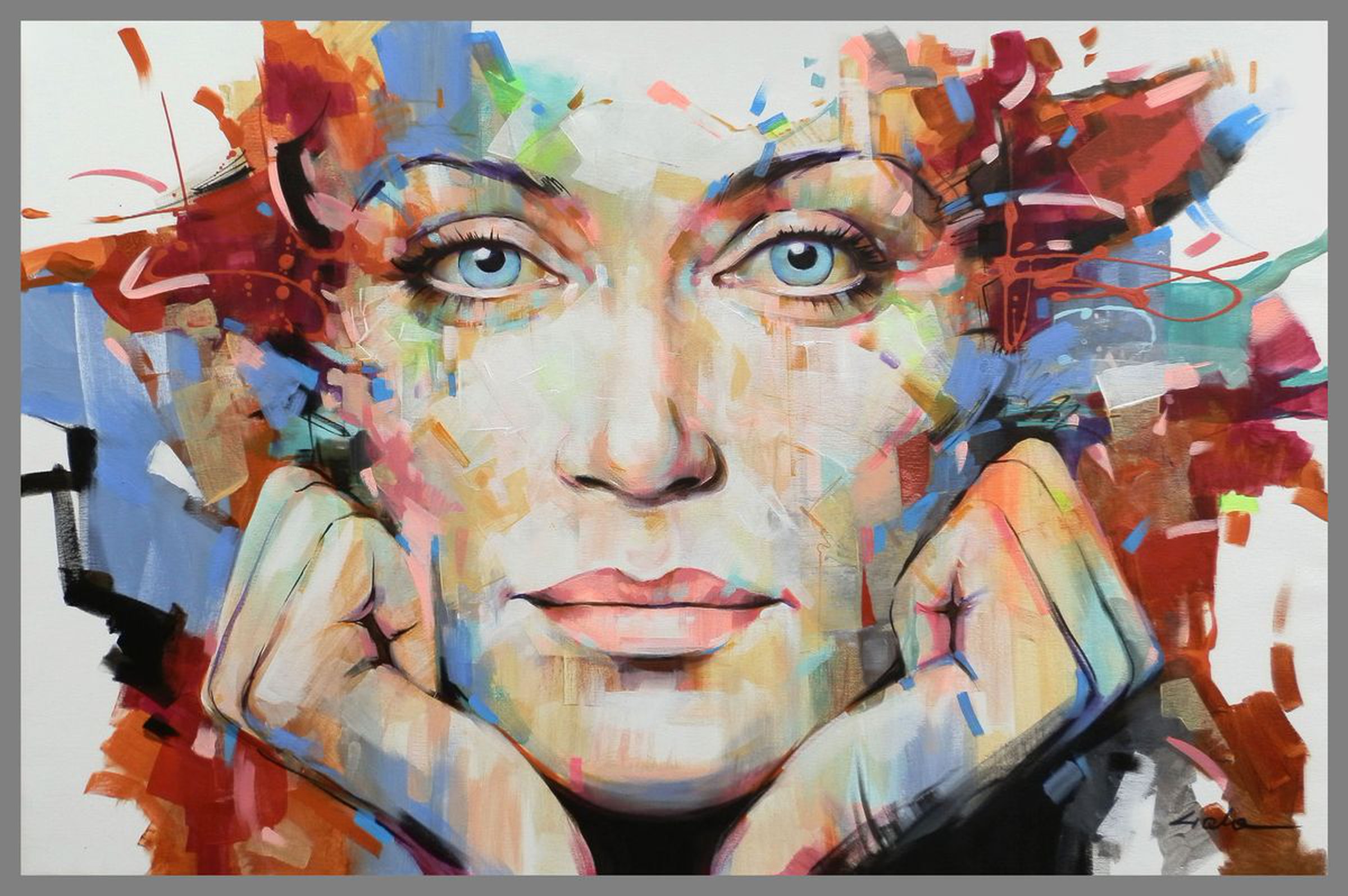 Expansion Girl Pop Art Urban Face Abstract Artfinder