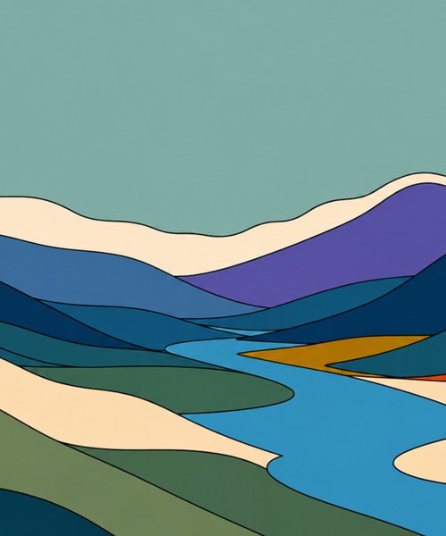 Flowing Landscape #33 by Marina Krylova