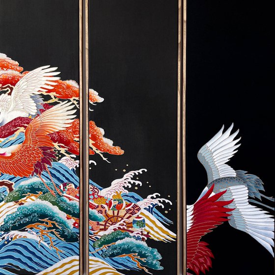 Cranes through Generations (Kimono)