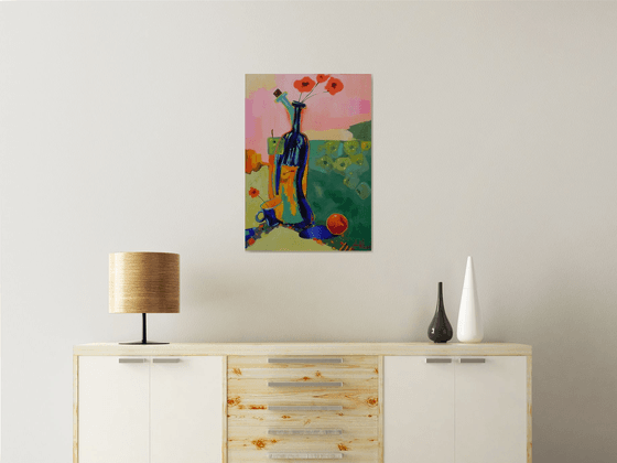 "Apple grace" Original art Modern Home Decor