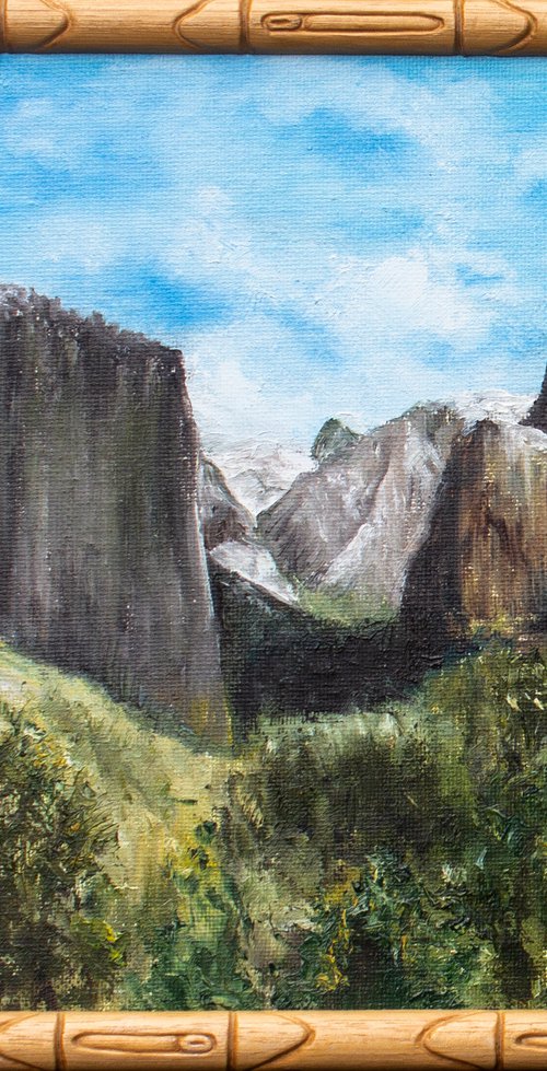 Oil painting YOSEMITE 1 Framed Miniature by Mila Moroko