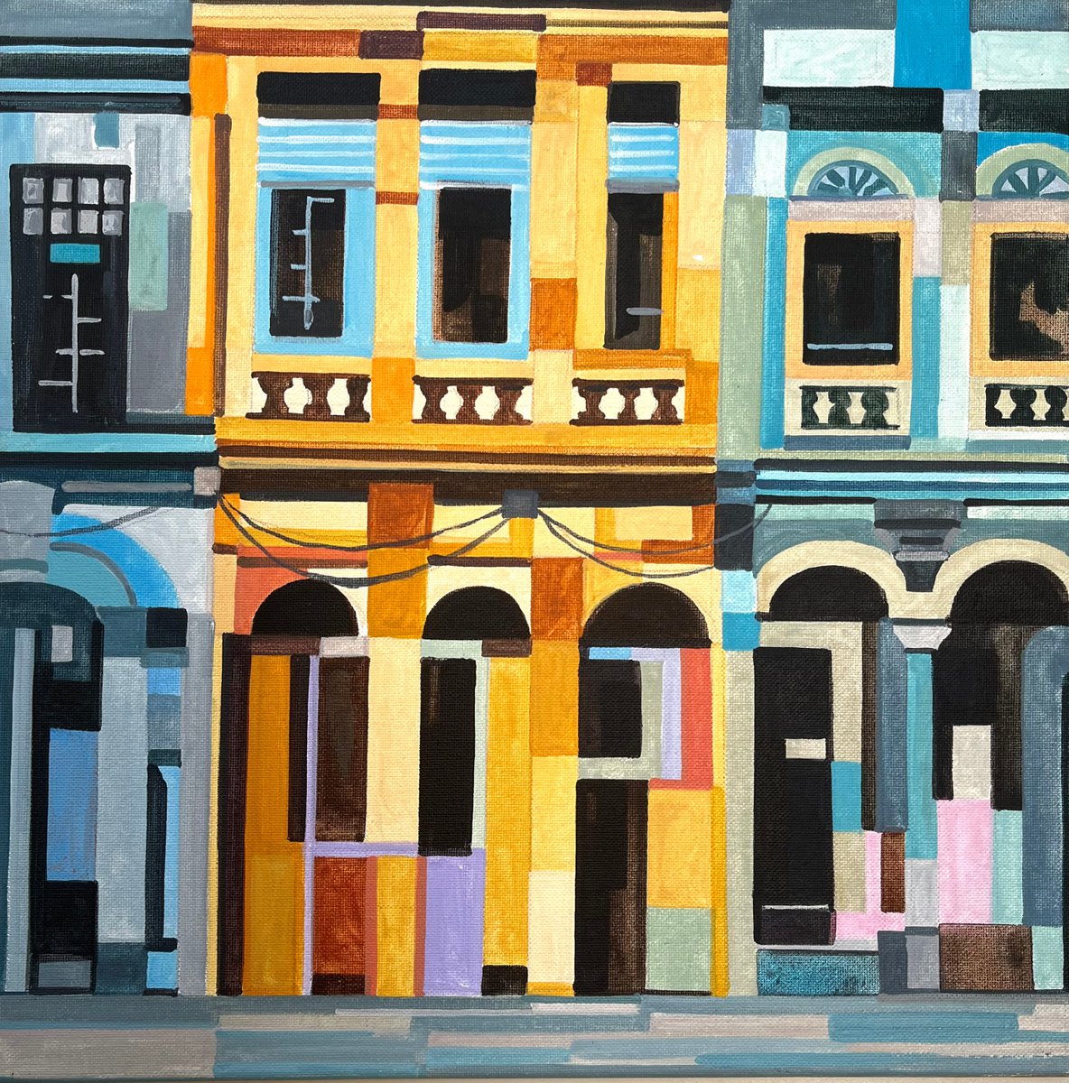 Facades Of Old Habana - 01C By Andre Baldet, 16 X 16, Artwork For Sale On Artfinder