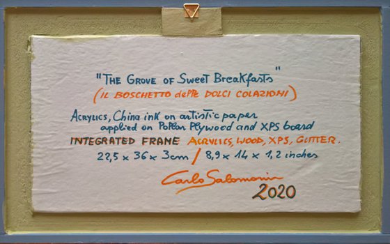 THE GROVE OF SWEET BREAKFASTS - ( 22,5 x 36 cm- Integrated Frame )