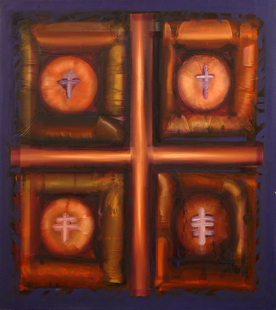 Golden Cross (Zlatni Krst), 90x100 by Divna Jelenkovic