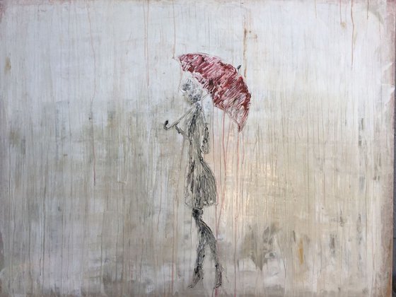 "Abstract Girl in the Rain No.1"