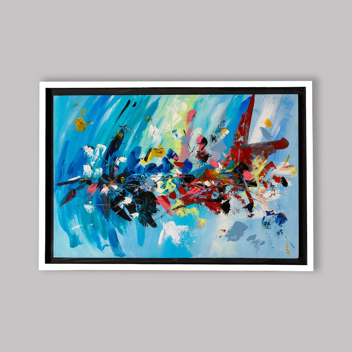 Abstract Acrylic Painting By Liubov Kuptsova, 26 X 19", Spring Melody (Framed 19