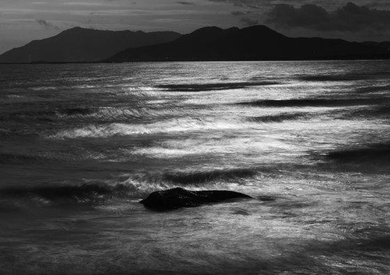 Rock and Sanya Bay, Sanya, China [Framed; also available unframed]