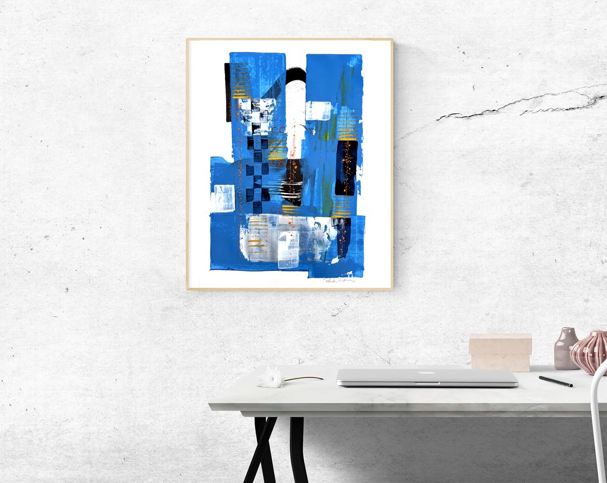 Abstract Acrylic Painting By Randi Antonsen, 17 X 23", I Promise, Original Artwork