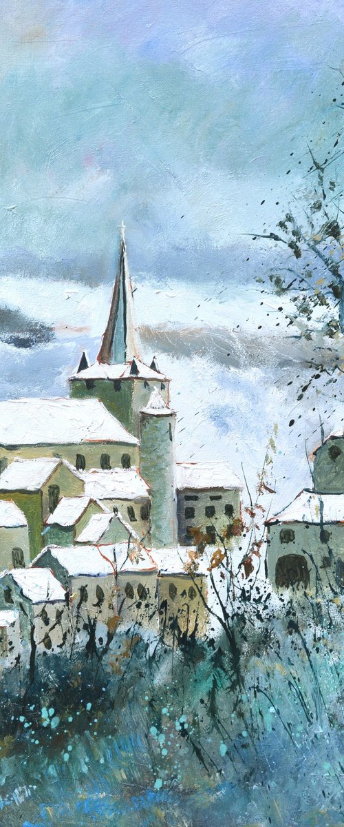 Village in winter by Pol Henry Ledent