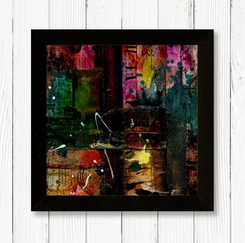 Collage Poetry 15 - Framed Mixed Media Abstract Art by Kathy Morton Stanion by Kathy Morton Stanion