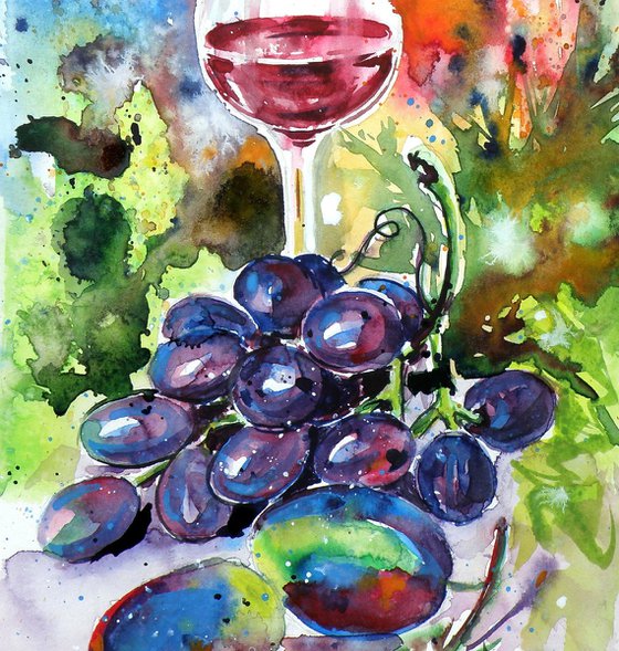 Wine and fruits II