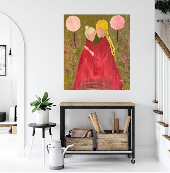 Mother Daughter Original Painting