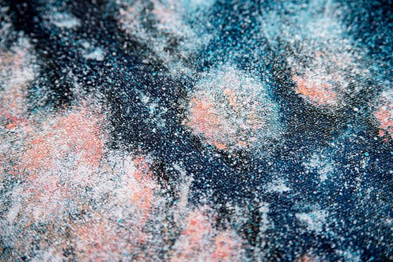 Tropical night symphony with palm trees