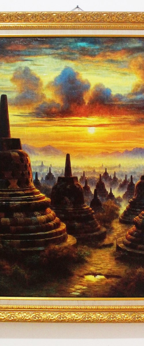 Borobudur Embraces the Sun by Seruni Bodjawati