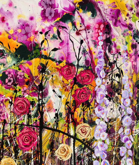 Roseberry Fields Abstract Floral Landscape