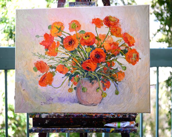 Orange Buttercups, Ranunculus