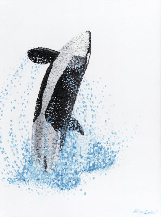 Orca Oil Painting "Exhilaration"