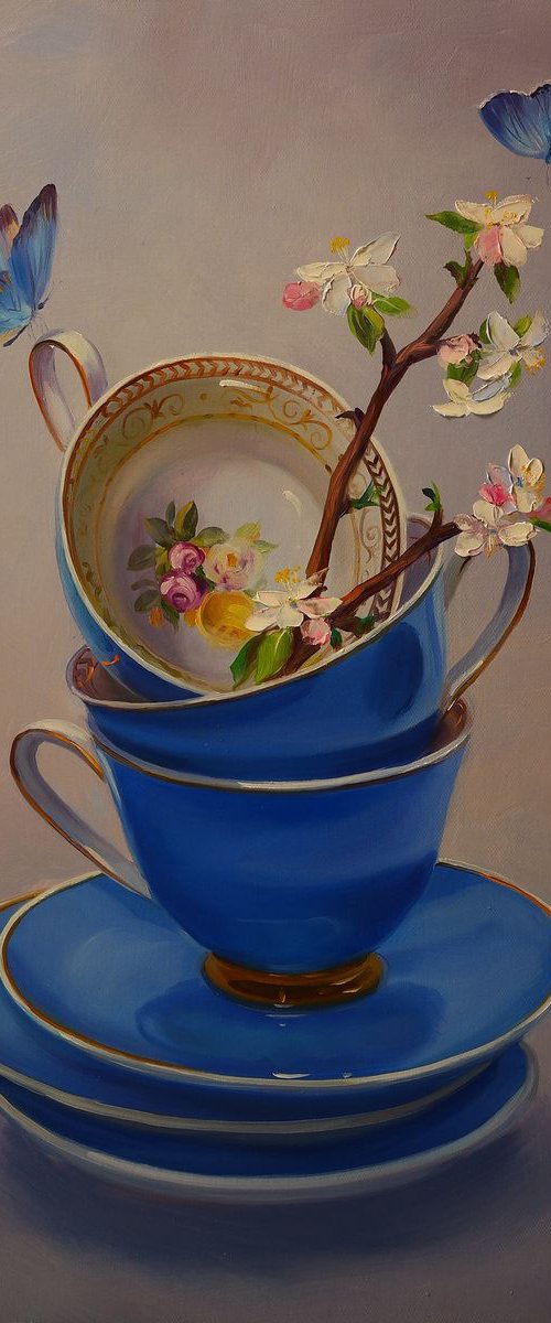 "Blue Cups" by Lena Vylusk