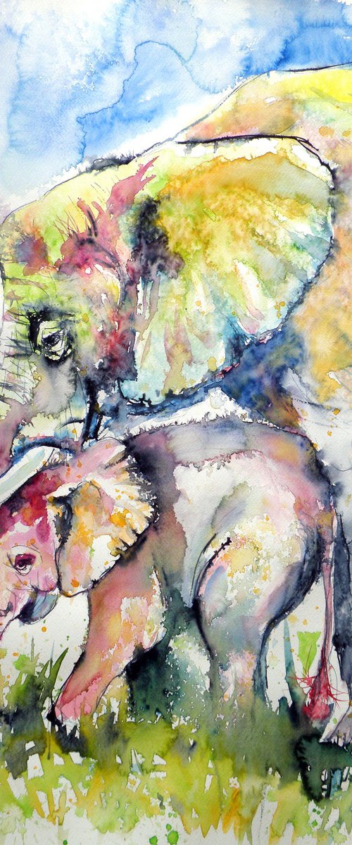 Elephants family by Kovács Anna Brigitta
