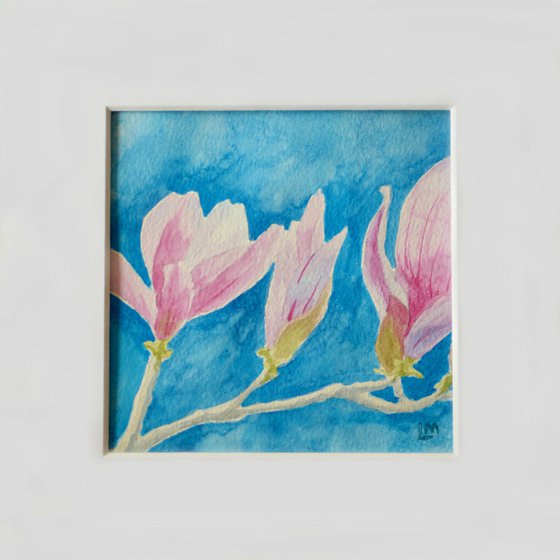 Magnolia Blossom - Watercolour, small gift idea