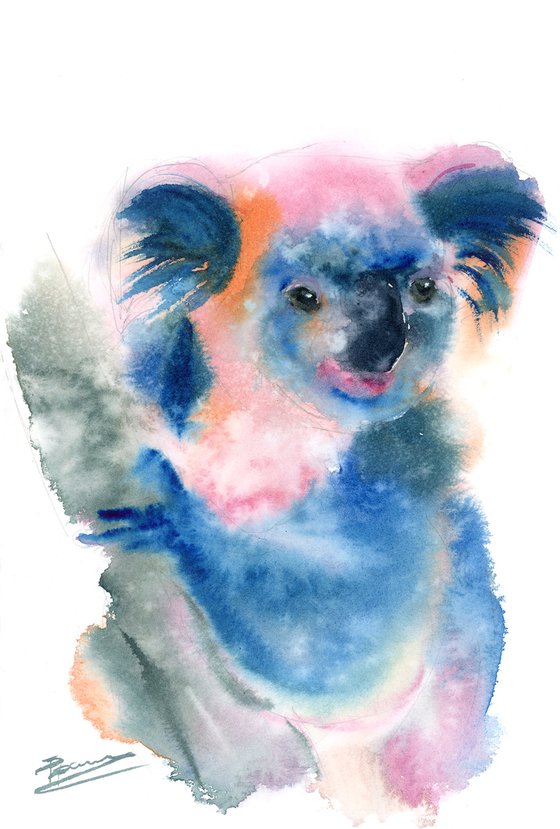 Bright koala (series Bright color animals 4 of 6)