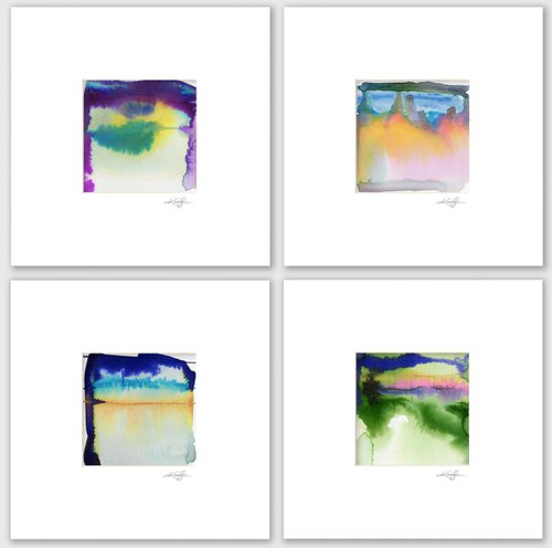 Meditations Collection 5 - 4 Abstract Paintings by Kathy Morton Stanion