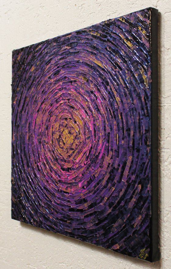 Burst of golden purple color
