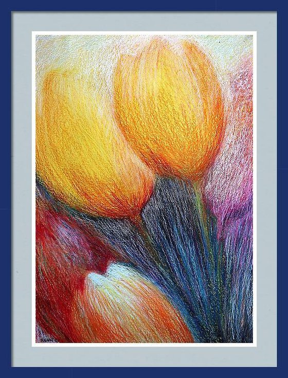 Fantasy with Flowers 337: paper 59x42cm