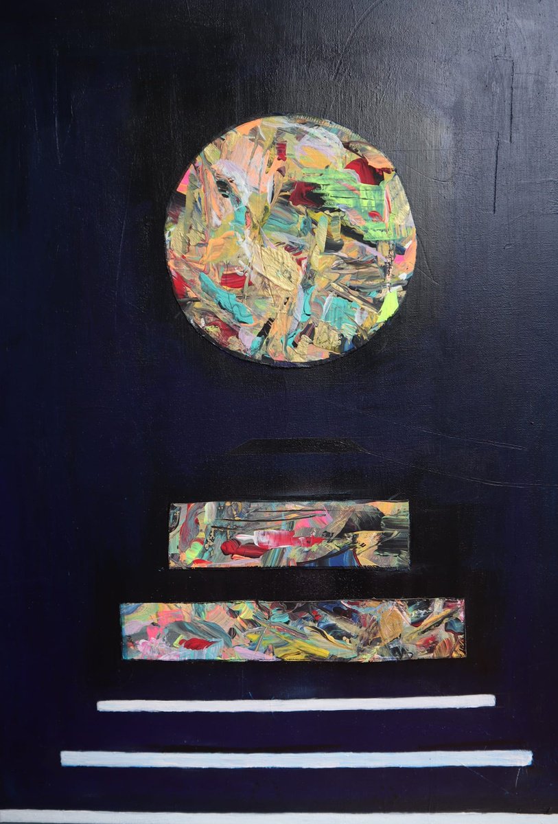 Organic Abstract Acrylic Painting By Samah Kthar, 20 X 26", The Divine, Original Artwork