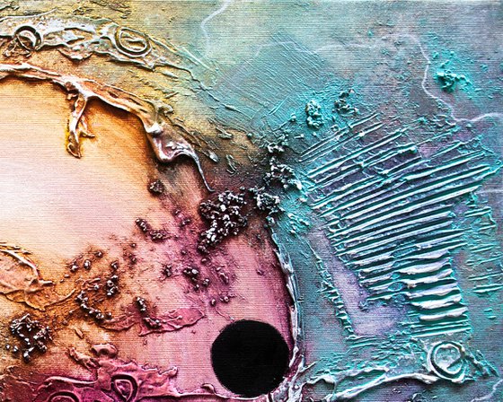 SINGULARITY 7599 3D textured abstract painting on canvas