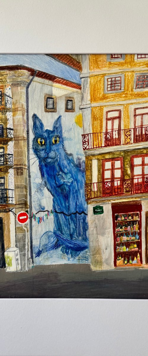 Porto Blue Cat by Anastasia Mazur-Skrobova
