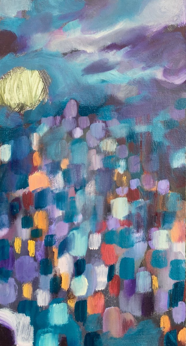 Impressionistic Landscape Oil Painting By Guy Pickford, 11 X 19, Turning In, Original Artwork