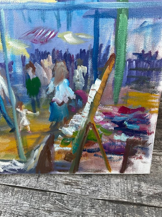 The street market. Pleinair