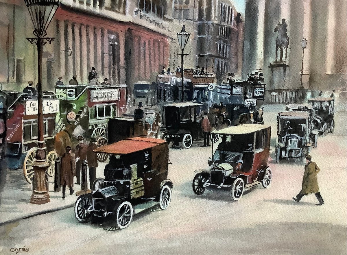 Impressionistic Watercolour , London 1890S By Darren Carey, 15 X 11, Artwork For Sale On Artfinder