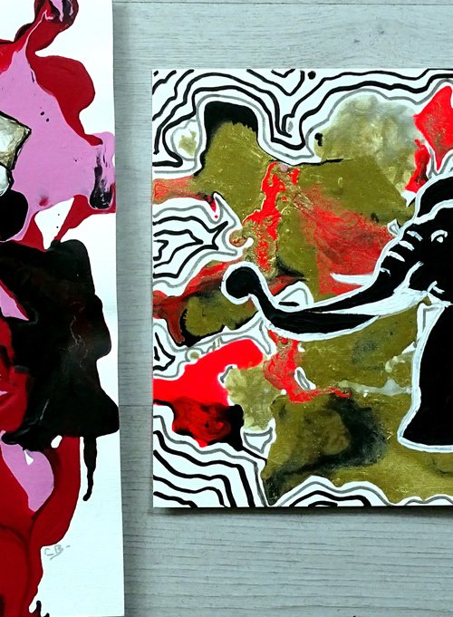 Dual soul elephants by CB.