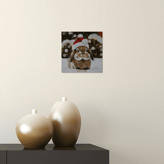 Christmas Bunny Painting