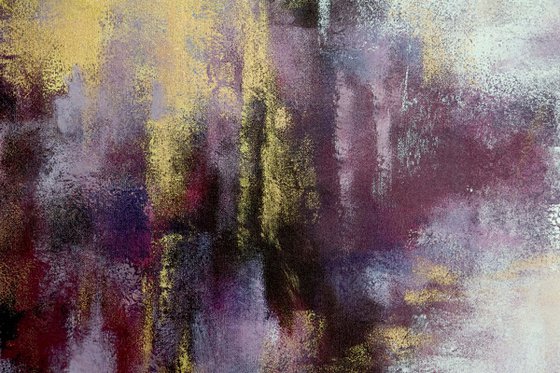 Fading into Light - Deep purple abstract