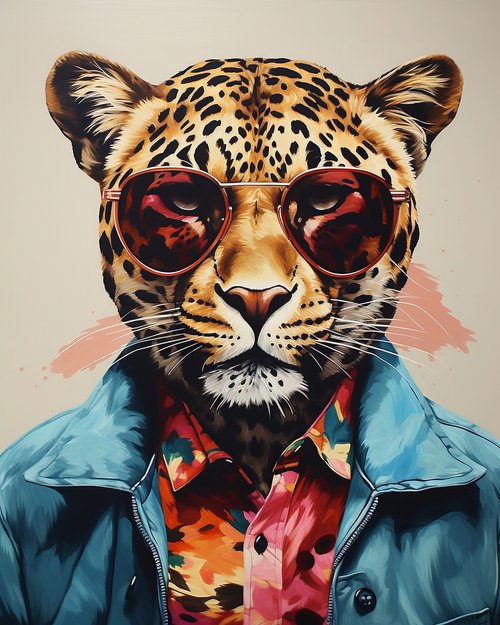 "Leopard Luxe" Premium Matte Paper Poster by Eugenia Retana