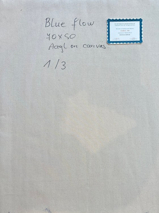 Hand-painted Blue Flow