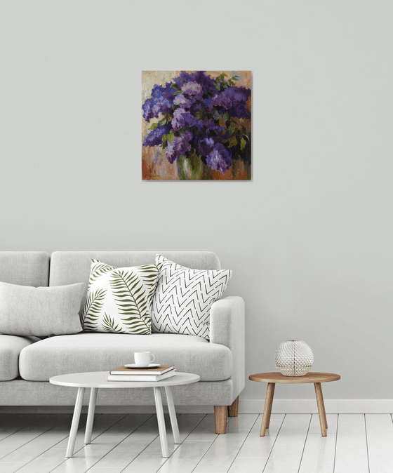 Abstract painting - Lilacs painting #1