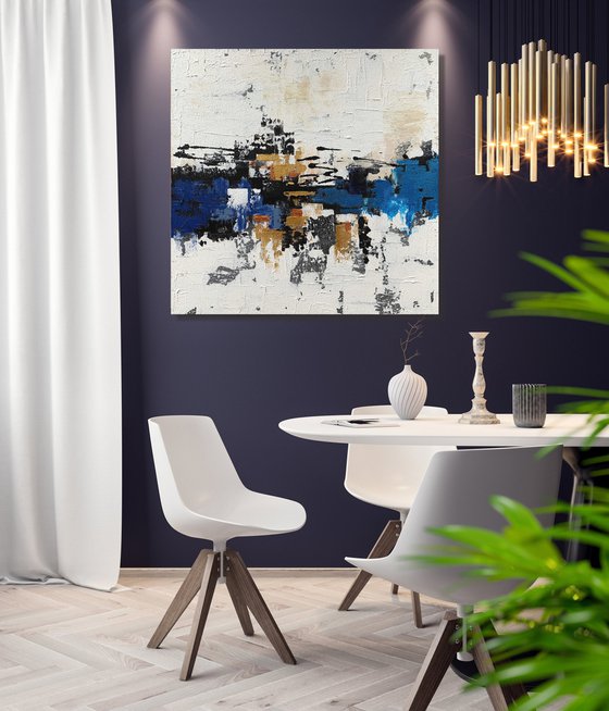 The Adventure - TEXTURED ABSTRACT ART – MODERN LANDSCAPE PAINTING. READY TO HANG!
