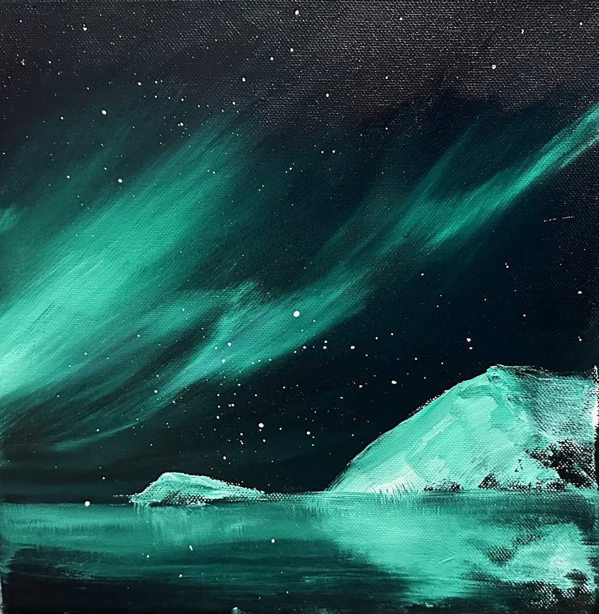 Northern Light I Acrylic Painting By Hilde Solveig Amdal Arnesen   B7d62d334ba04f6e8aeba1f2bf73b00f Opt 