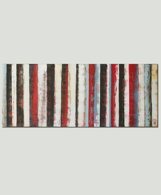 Abstract Painting - White Panels in Red - Ronald Hunter - 19M