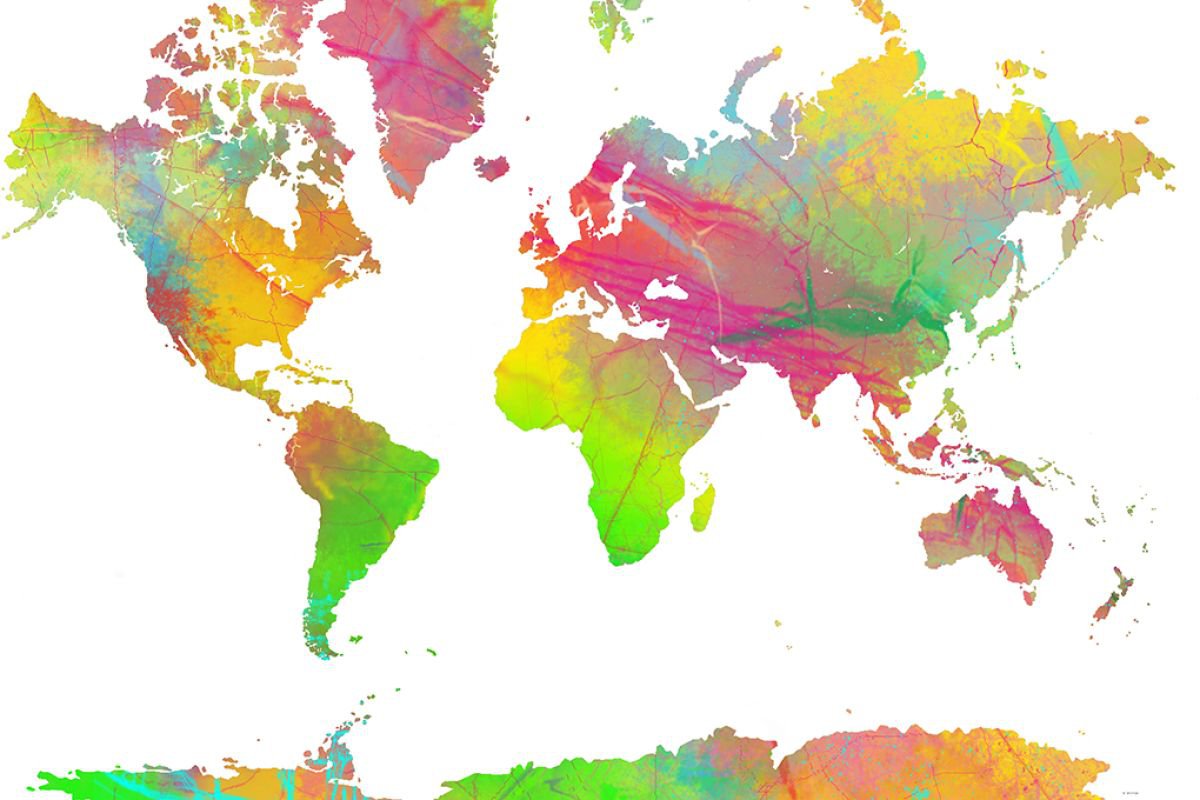 World Map 9 by Marlene Watson