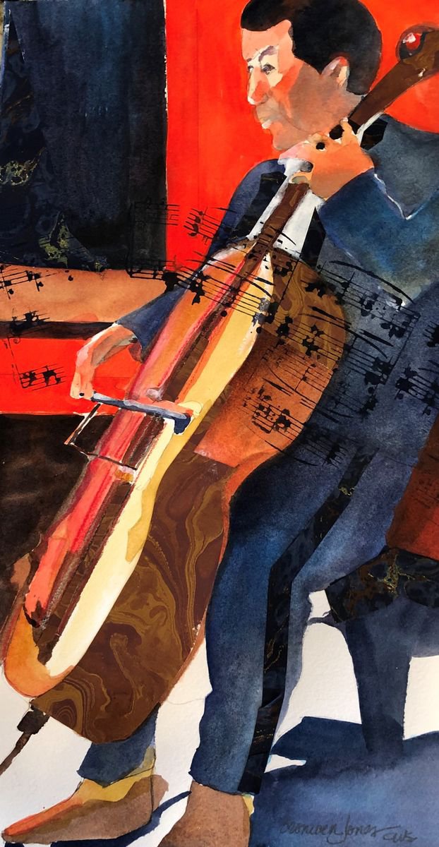Cello Player by Bronwen Jones