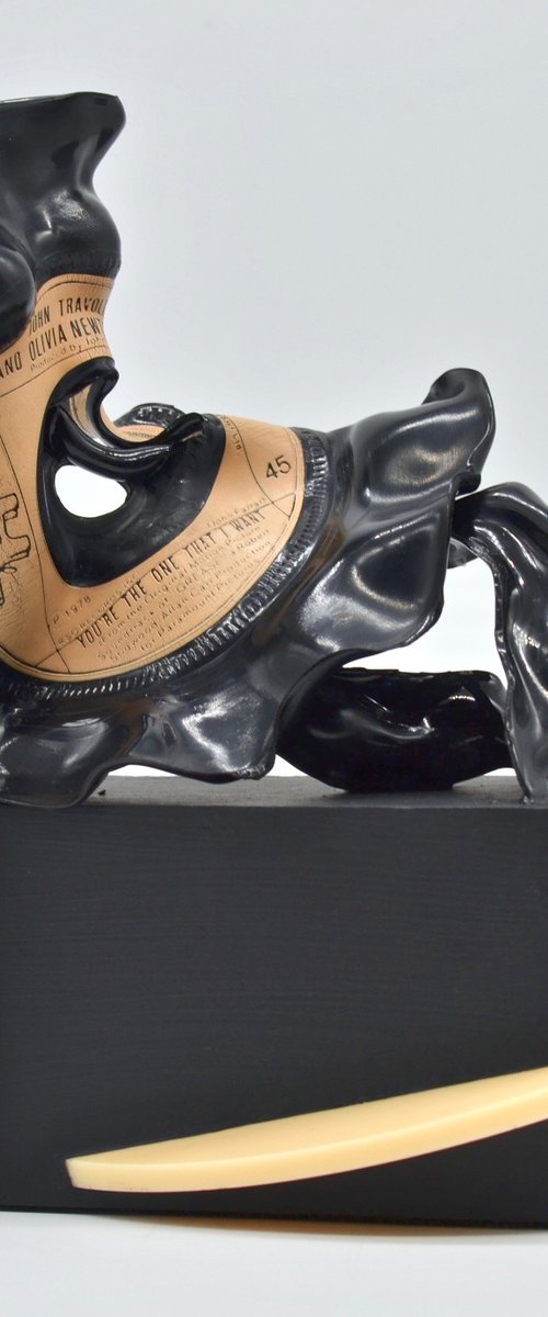 Vinyl Music Record Sculpture - "You're the One that I Want" by Seona Mason